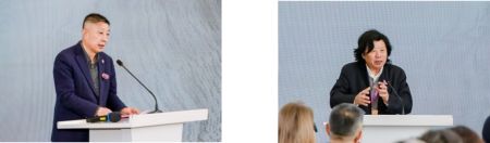 才大颖(左)、林乐成(右)致辞。 才大颖(左)、林乐成(右)致辞。