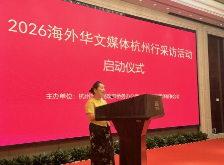 加拿大七天传媒社长尹灵。赵旭 摄